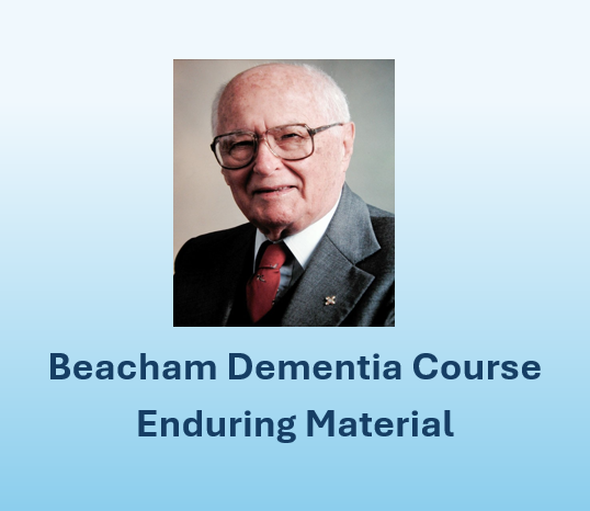Beacham Dementia Course Enduring Material (EM) Banner
